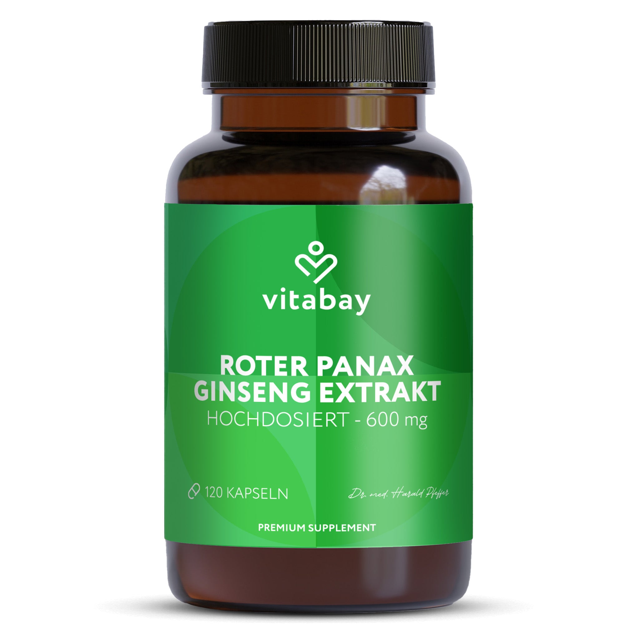 Roter Panax Ginseng Extrakt 600 mg - 120 vegane Kapseln