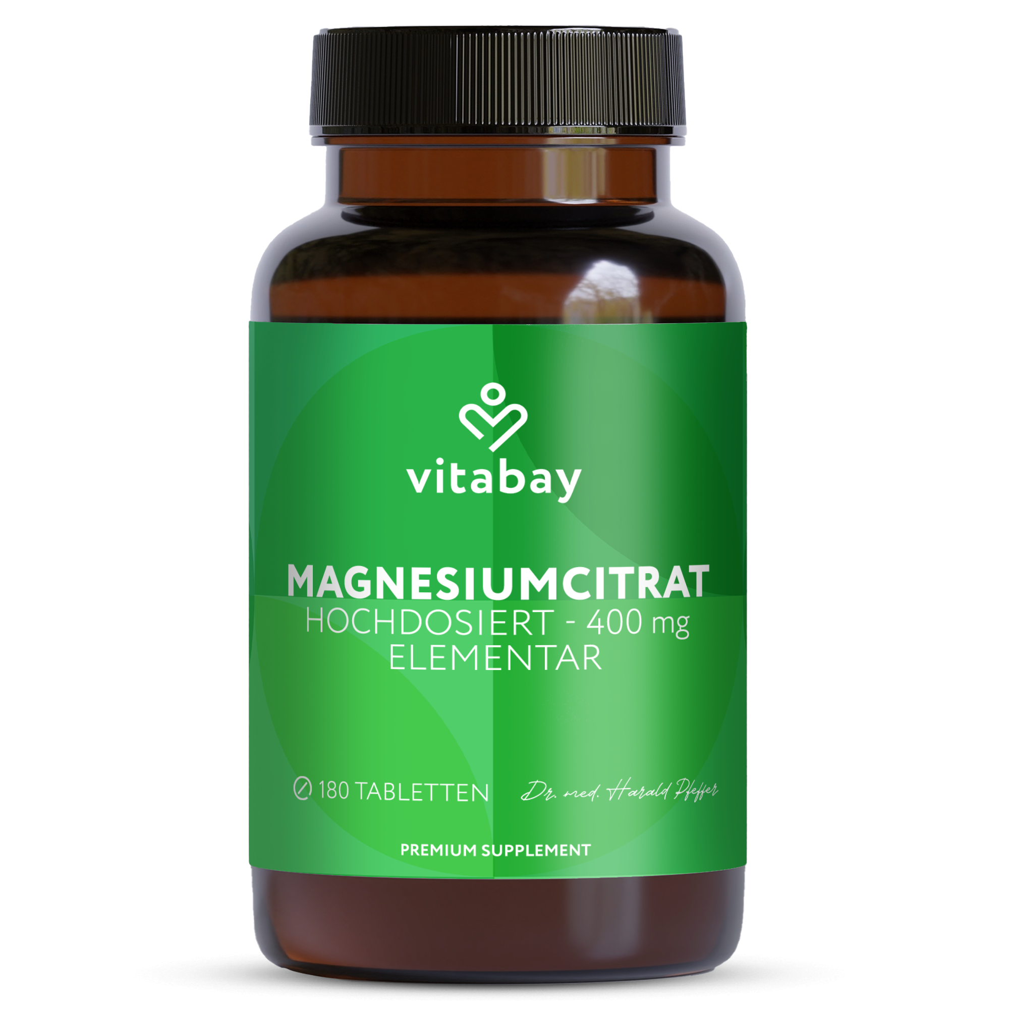 Magnesiumcitrat 400 mg - 180 vegane Tabletten
