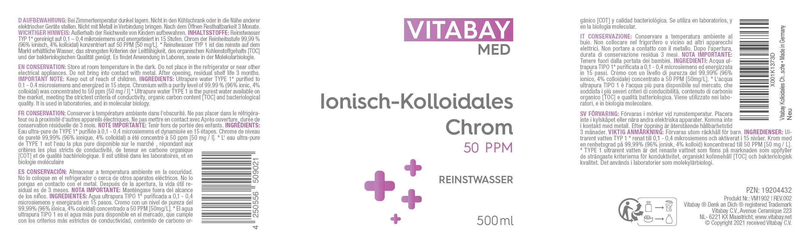Kolloidales Chrom 50 PPM