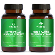 Roter Panax Ginseng Extrakt 600 mg - 120 vegane Kapseln