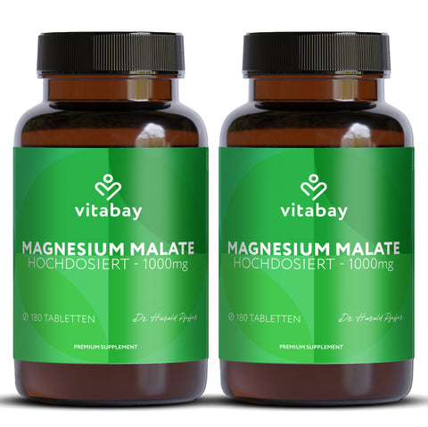 Magnesium Malat 1000mg - 180 vegane Tabletten