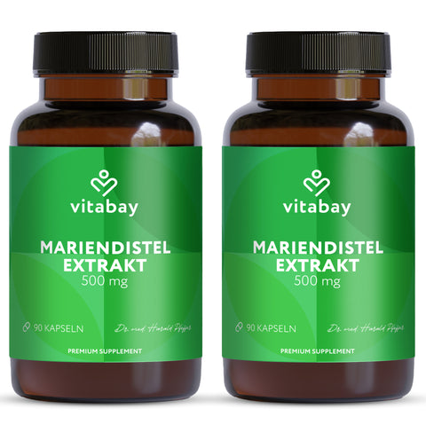 Mariendistel Extrakt 500mg vegan - 90 Kapseln