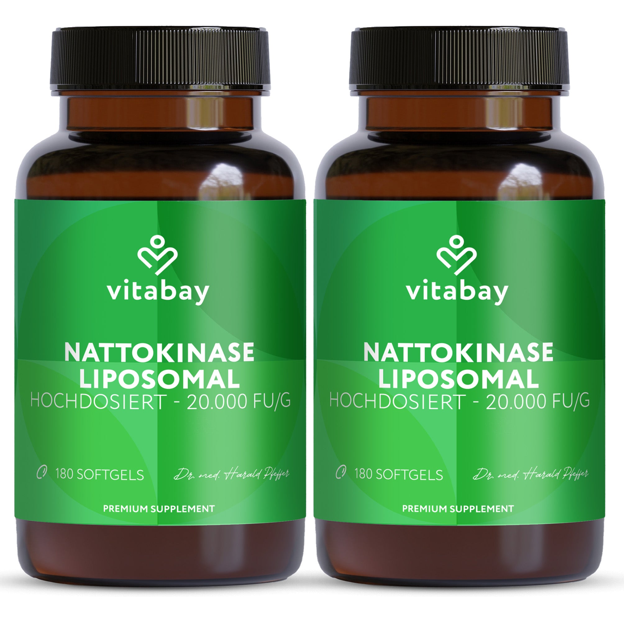 Nattokinase liposomal 100 mg - 20.000 FU - 180 Vegane Softgels