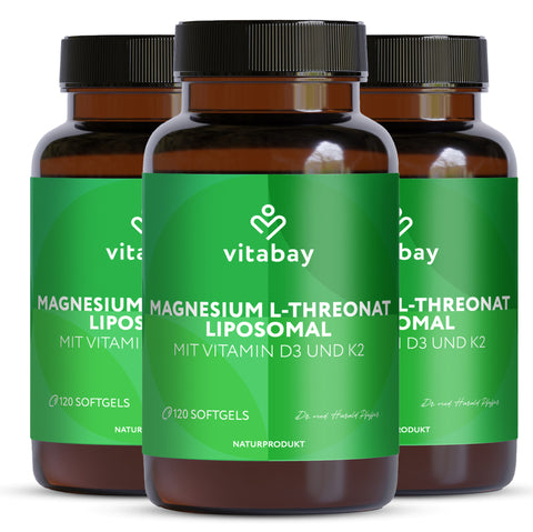 Liposomales Magnesium-L-Threonat 1000 mg - 120 vegane Softgels - NATURPRODUKT