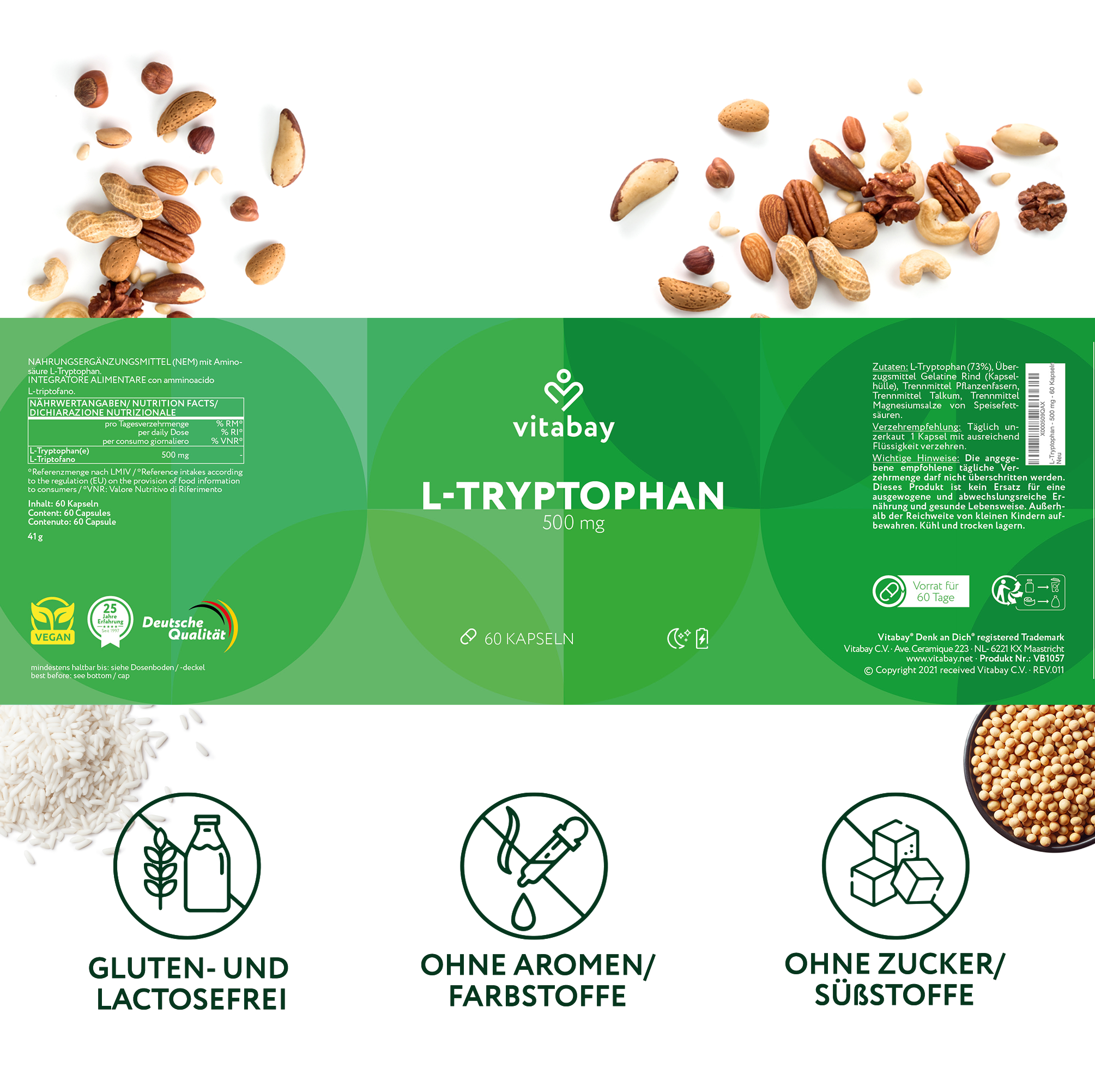 L-Tryptophan 500 mg - Kapseln