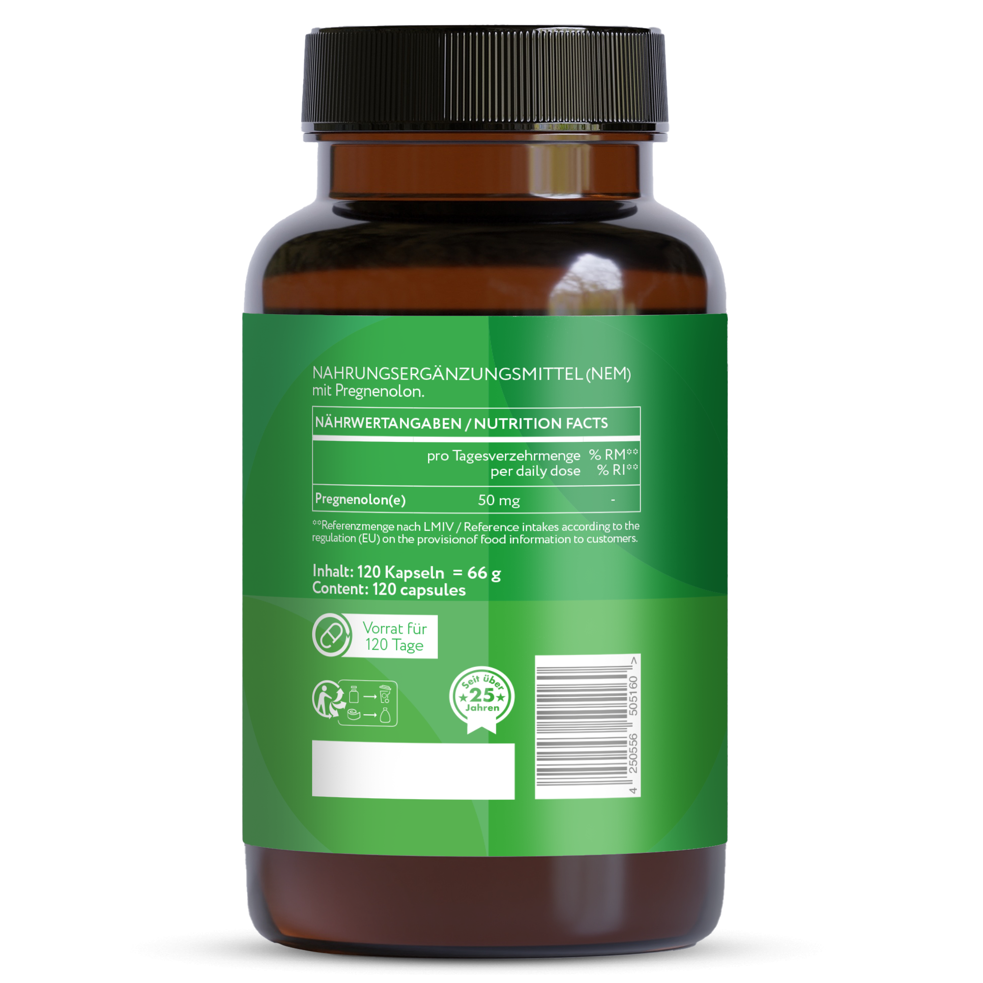 Pregnenolon 50 mg – vegane Kapseln