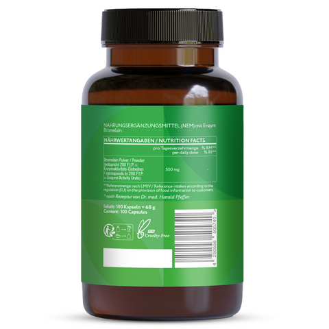 Bromelain - 500mg - 100 vegane Kapseln aus Ananas