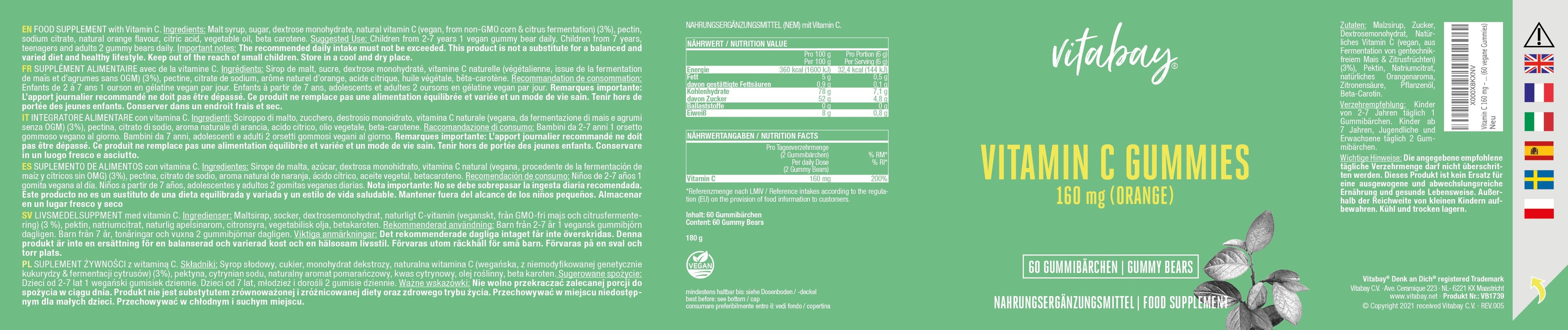 Vitamin C 160mg - vegane Gummibärchen