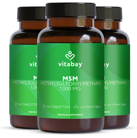 MSM Tabletten Hochdosiert - 1.000 mg - 365 MSM Tabletten