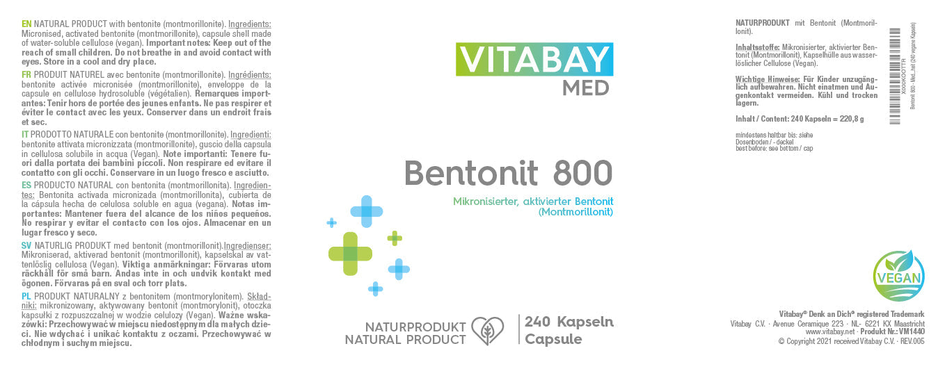 Bentonit 800 - Vegane Kapseln