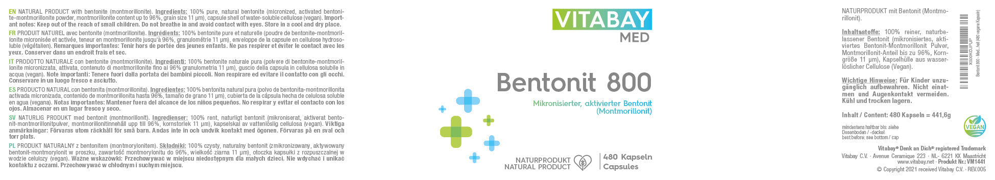 Bentonit 800 - Vegane Kapseln