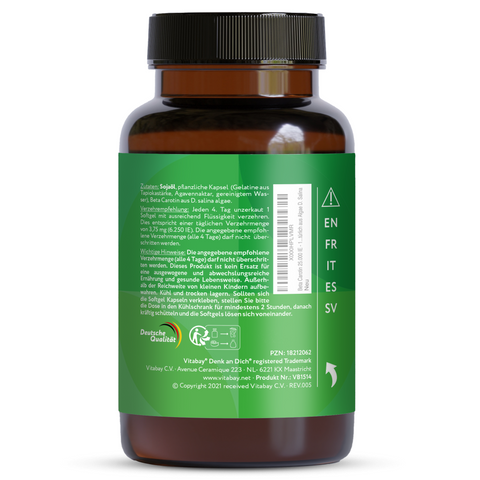 Beta Carotene 25.000 I.E. Depot - 180 vegane Softgels