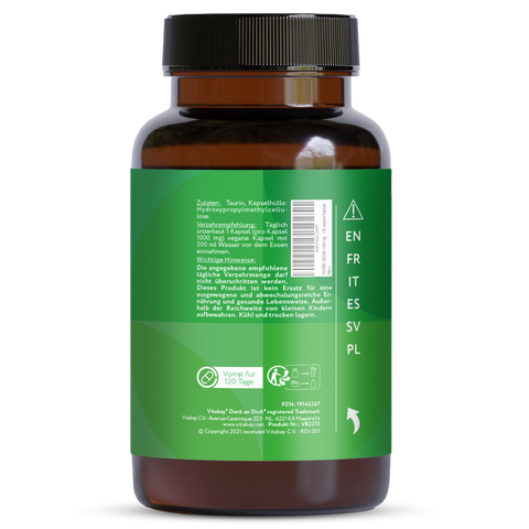 Taurin 1000 mg - 120 vegane Kapseln
