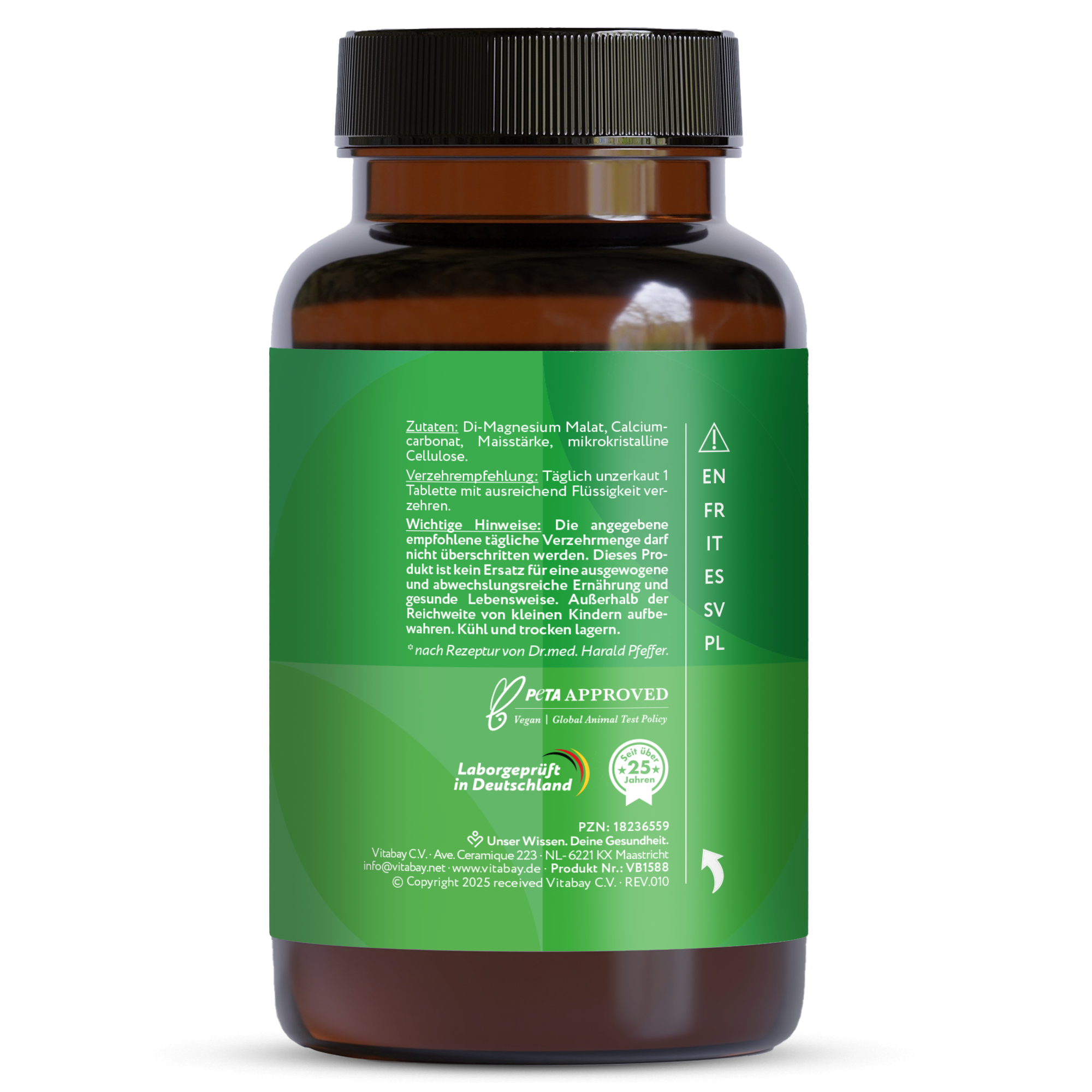 Magnesium Malat 1000mg - 180 vegane Tabletten
